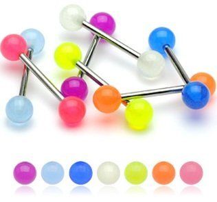 Multicolor Unicorn Barbell Tongue routered Ring